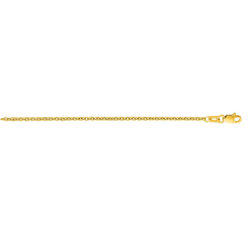 14K Yellow Gold 1.8mm Lite Forsantina 20 Chain with Lobster Lock